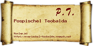 Pospischel Teobalda névjegykártya